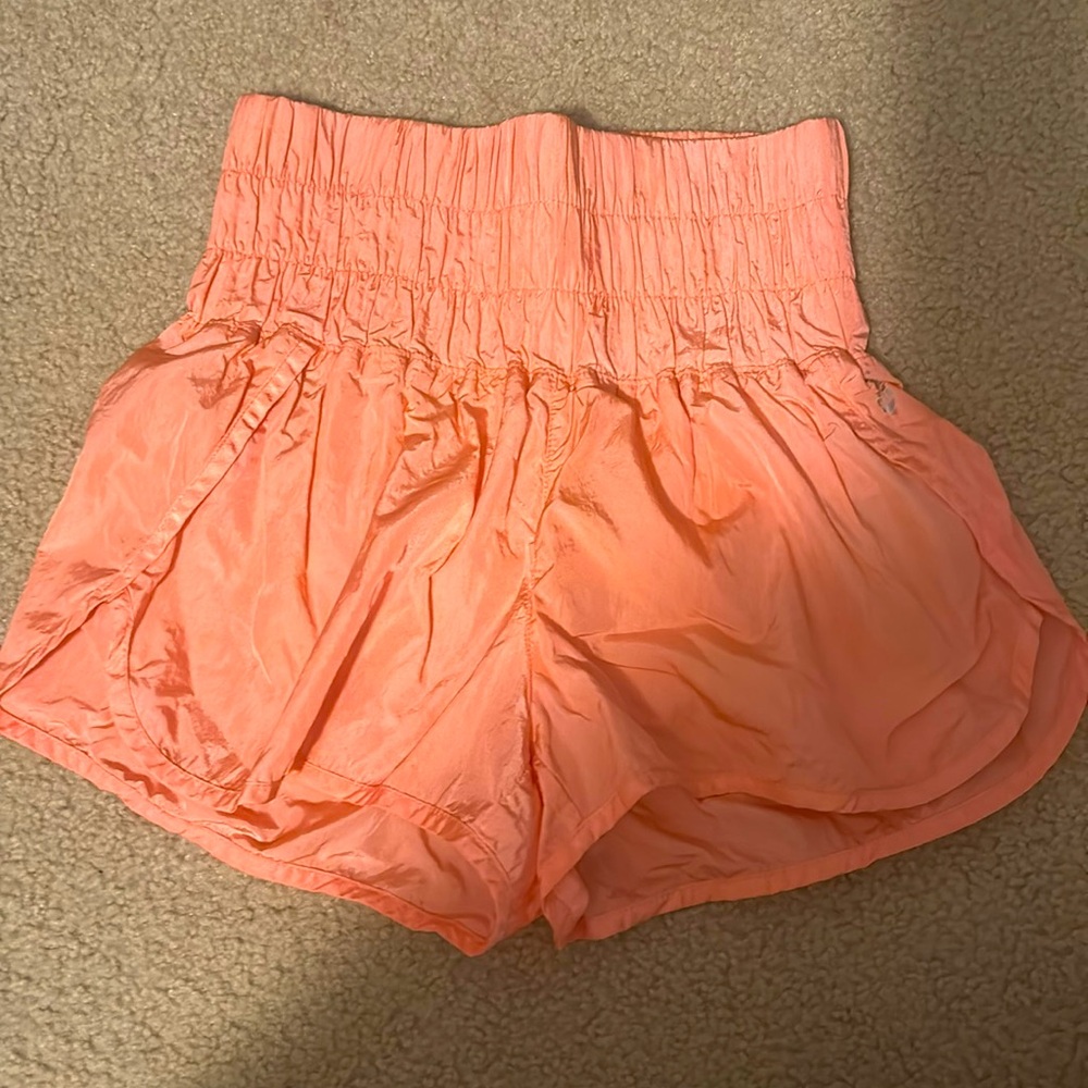 Bright orange/pink Free People shorts!!!